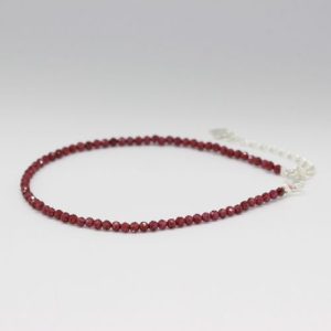Granaat facet armband