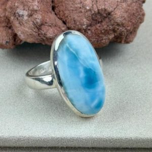 Larimar zilveren Ring