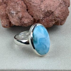 Larimar zilveren Ring