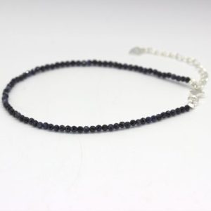 925 Zilveren Saffier armband facetgeslepen